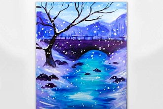 Virtual Paint Nite: Quiet Winter Bridge (Ages 13+)